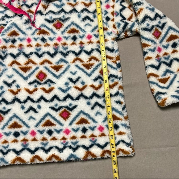 Eddie Bauer 1/4 Zip Pullover Fleece Aztec Print So Soft Size L - Picture 4 of 9